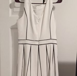 White and black dress